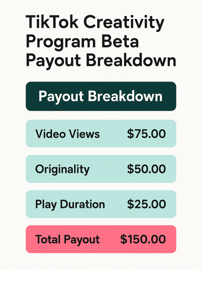 TikTok Creativity Program Beta Payout Breakdown
